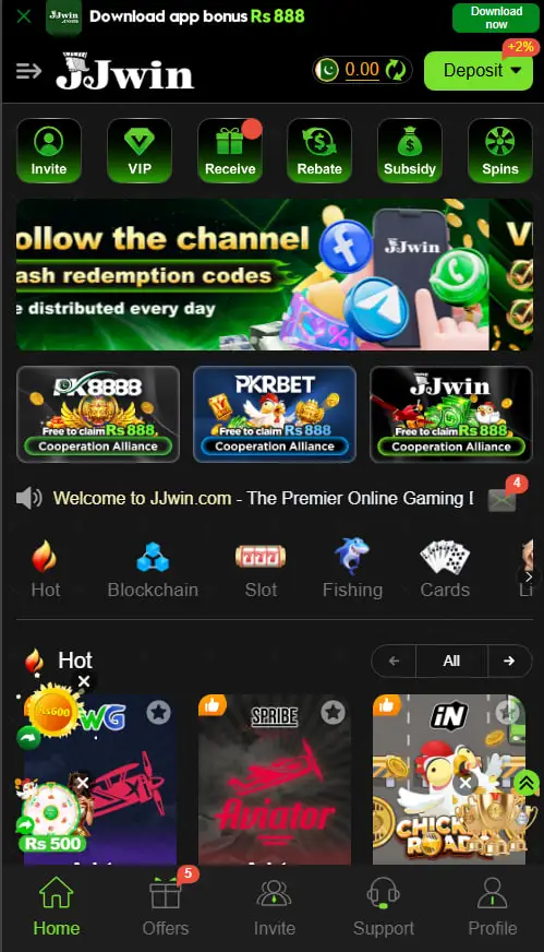 JJwin Game Download earning APK