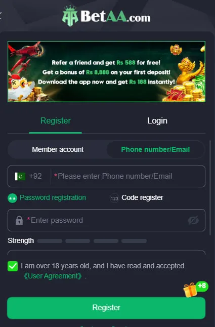 BetAA Game Download Login