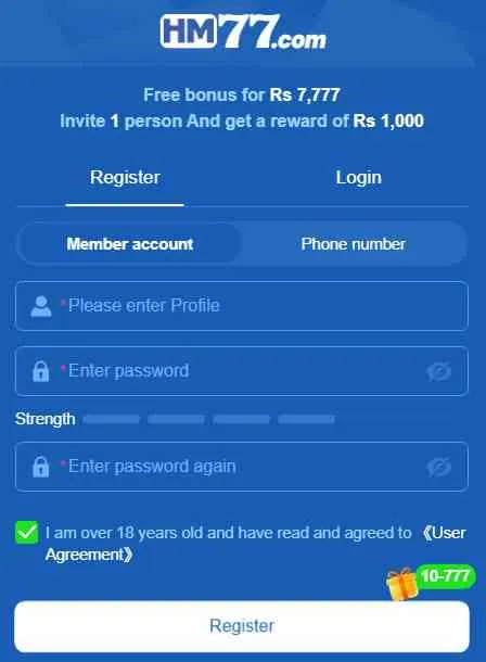 HM77 Game Login 
