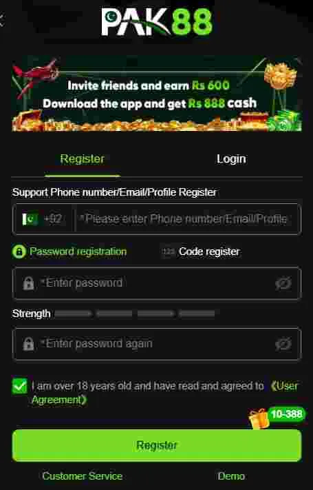 PAK88 Game Download signup